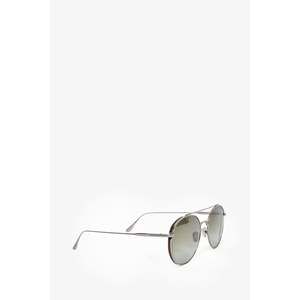 Tom Ford Silver Metal Frame 'Declan' Aviator Sunglasses